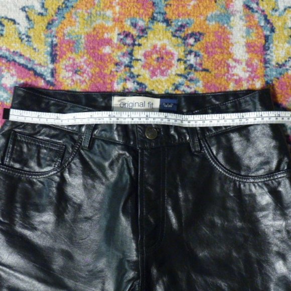 GAP black leather pants Size 6 - Picture 6 of 9